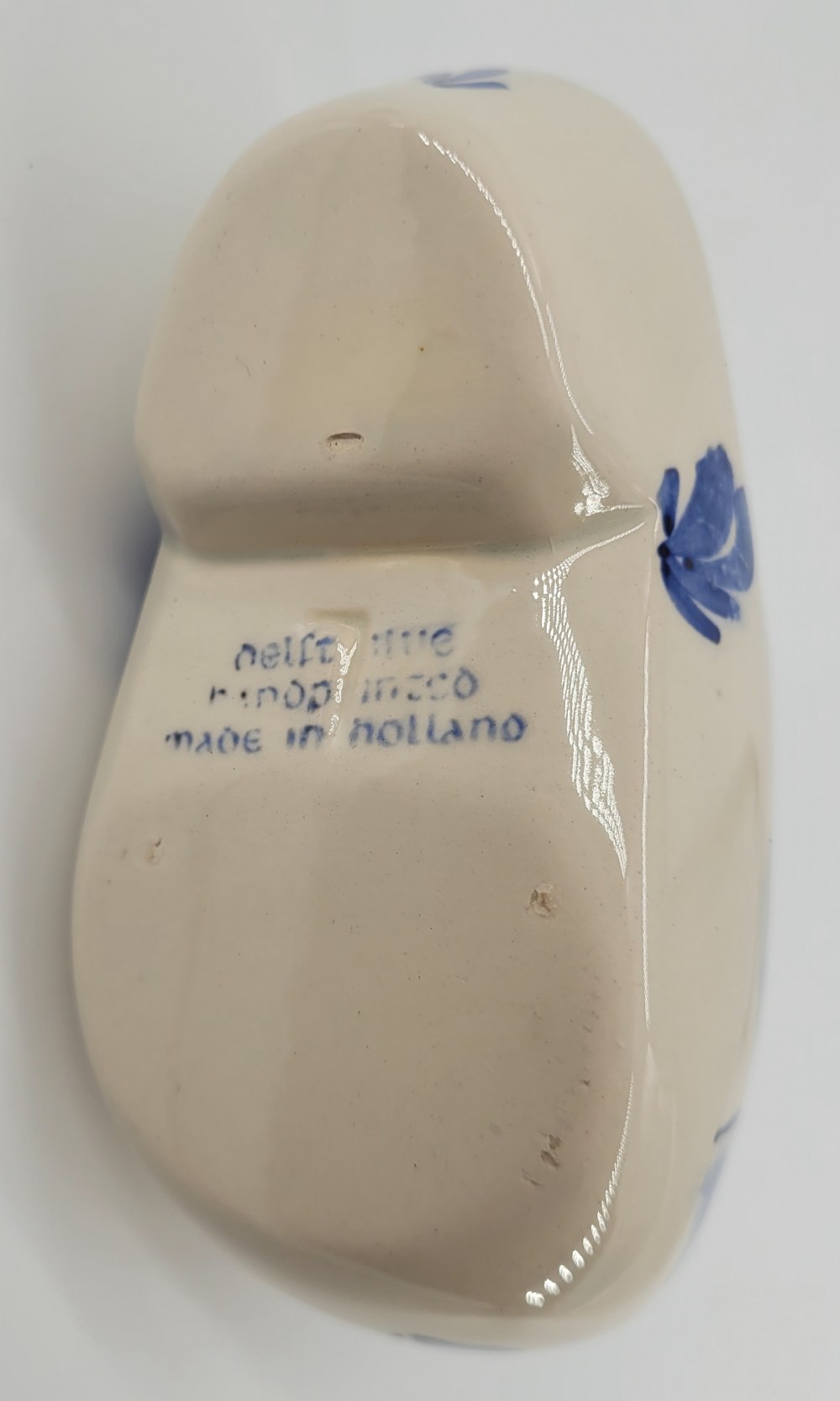 VTG 1960s Delft Blue Ceramic Ash Tray Shoe