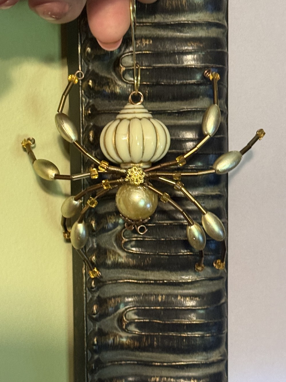 Ornament - Spider - Copper Cream and Gold