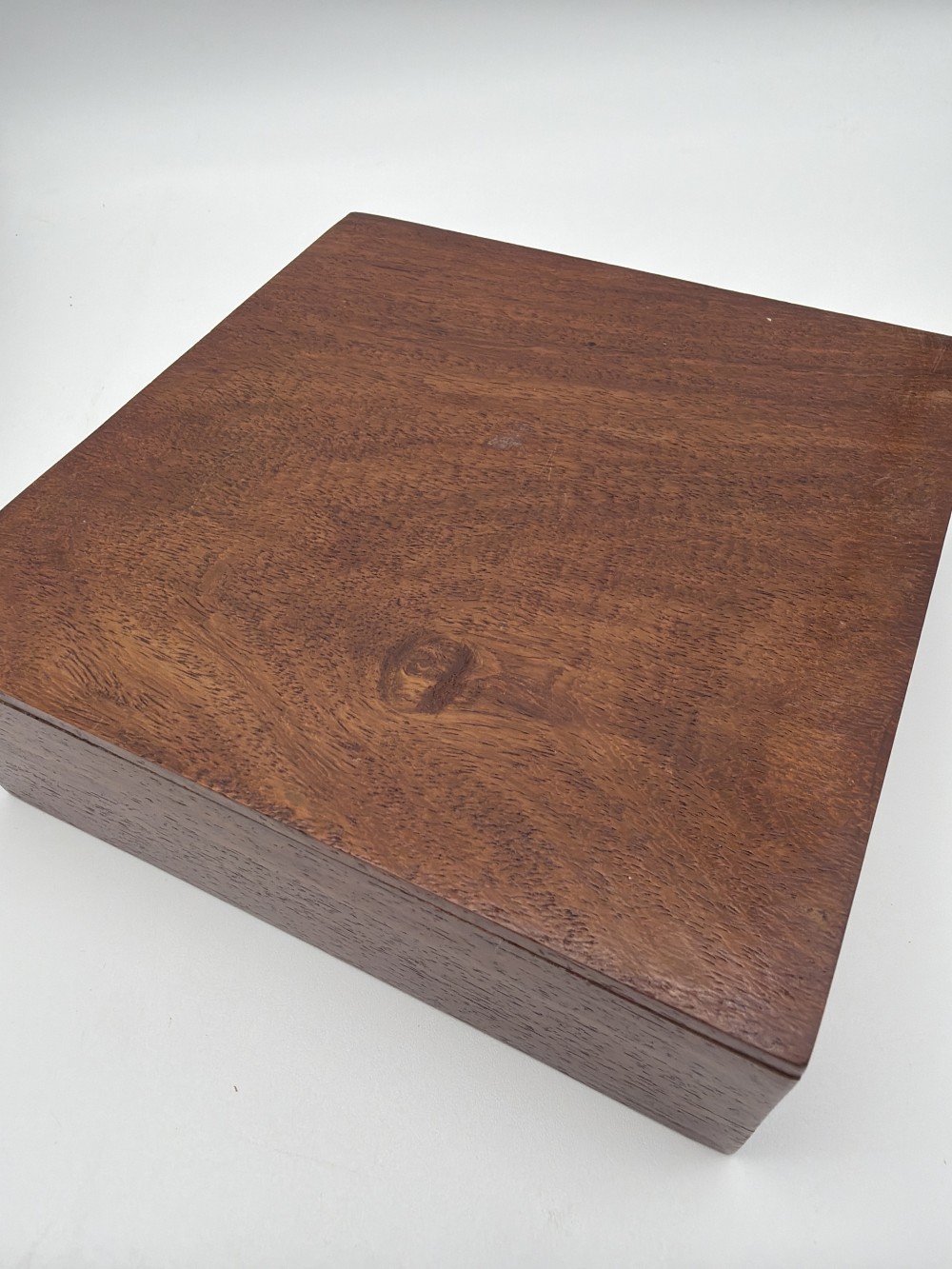 Vintage Wood & Brass Inlay Box