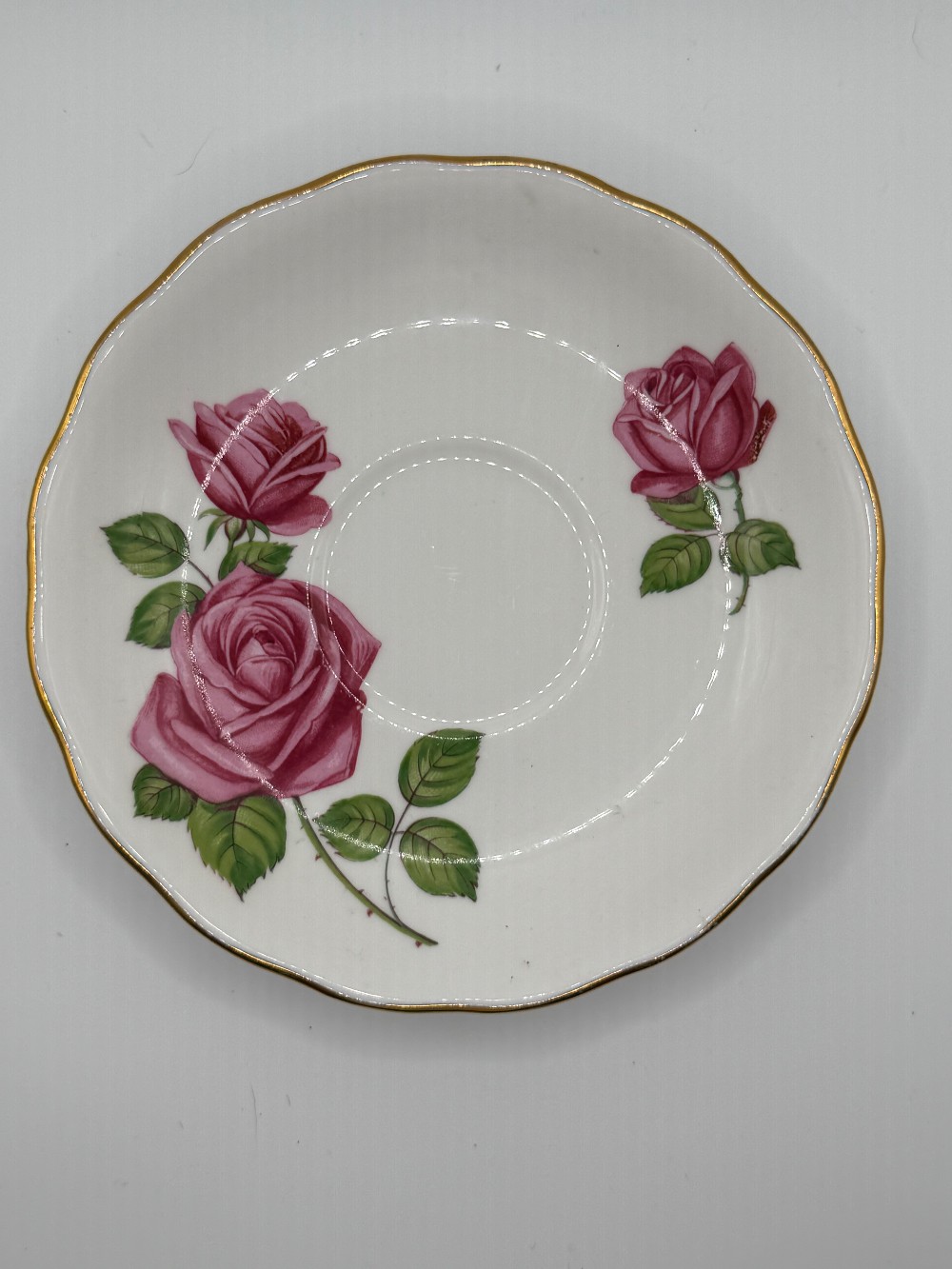 Royal Vale Pink Rose Teacup & Saucer