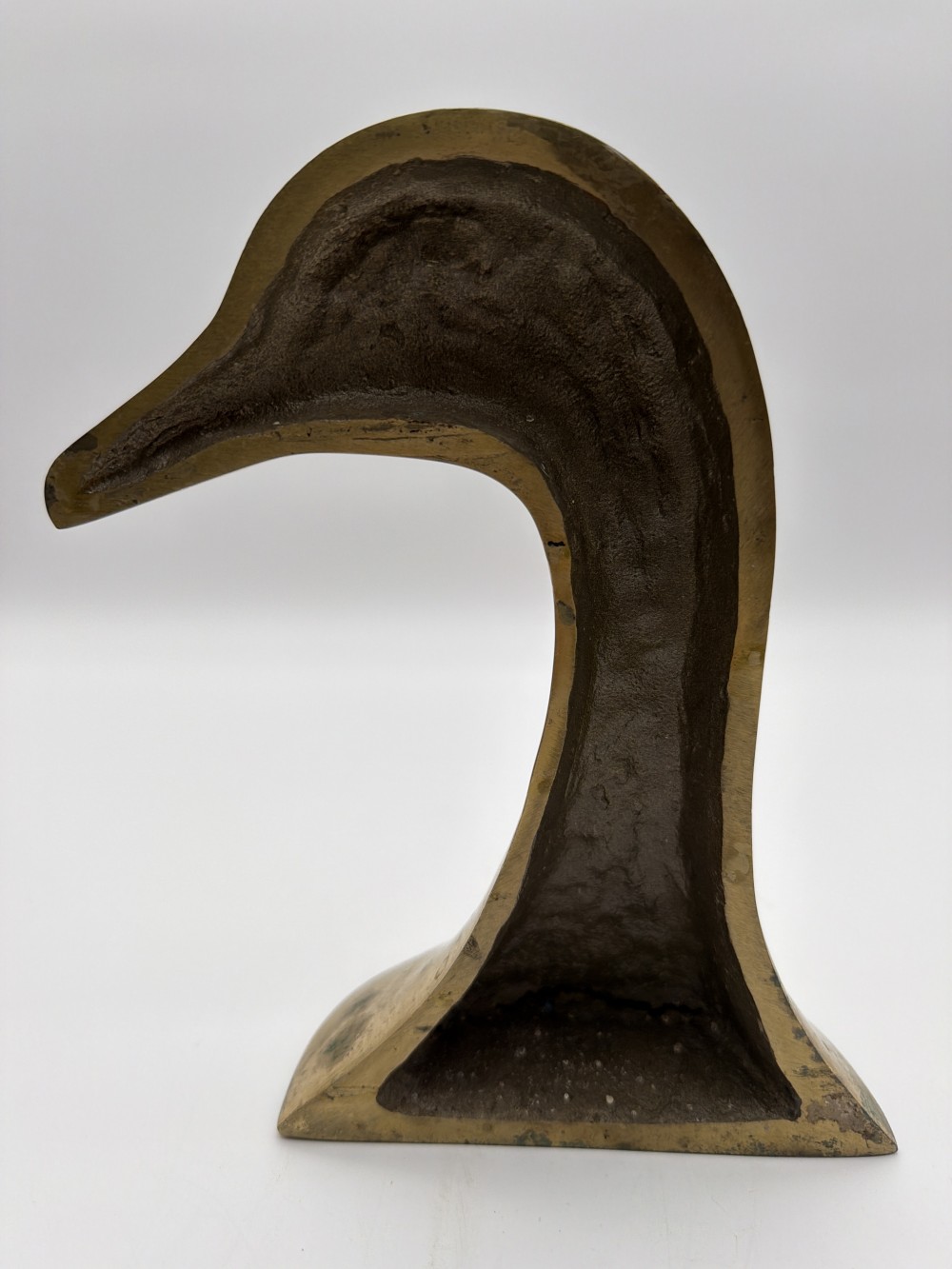 Heavy Brass Duck Head Doorstop
