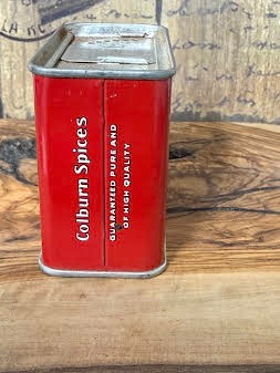 Colburn Allspice Tin Can Vintage Grannycore Farm Kitchen
