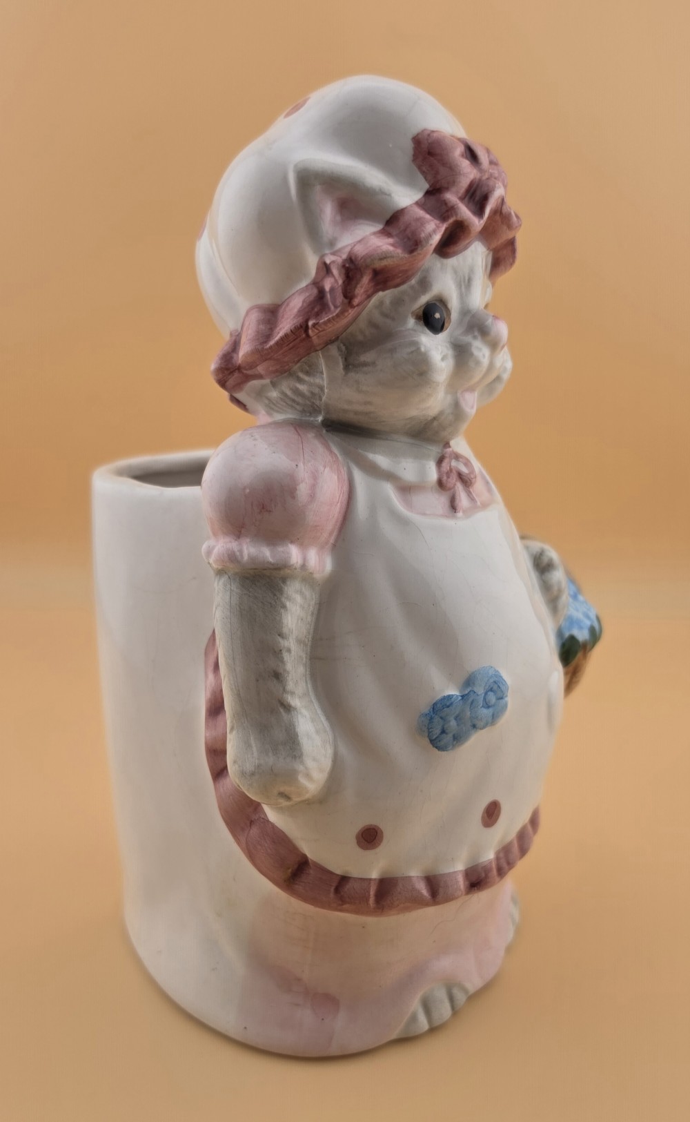 VTG Miss Kitty Planter Utensil Holder