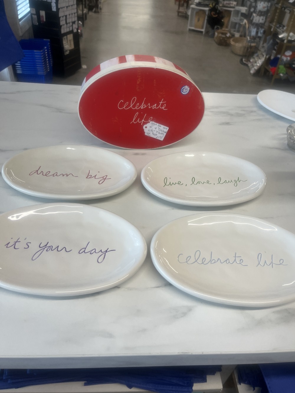 Dept 56 set of Celebrate Life plates (4)