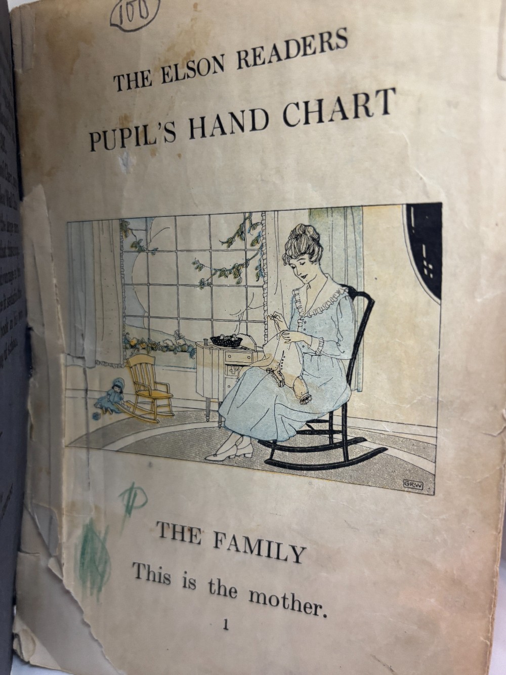 Book The Elson Readers Pupil's Hand Chart 1921 missing pgs 9-24