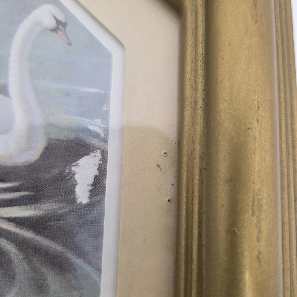 VTG Homco Swan Family Wall Art