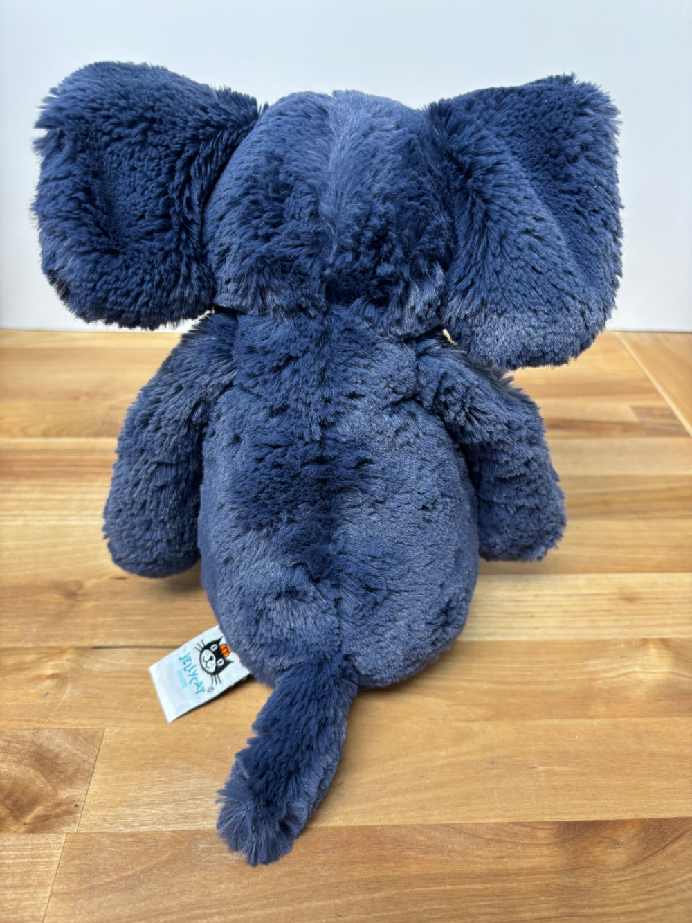 Jellycat London Navy Blue Bashful Elephant Plush Stuffed Animal – 12 Inch