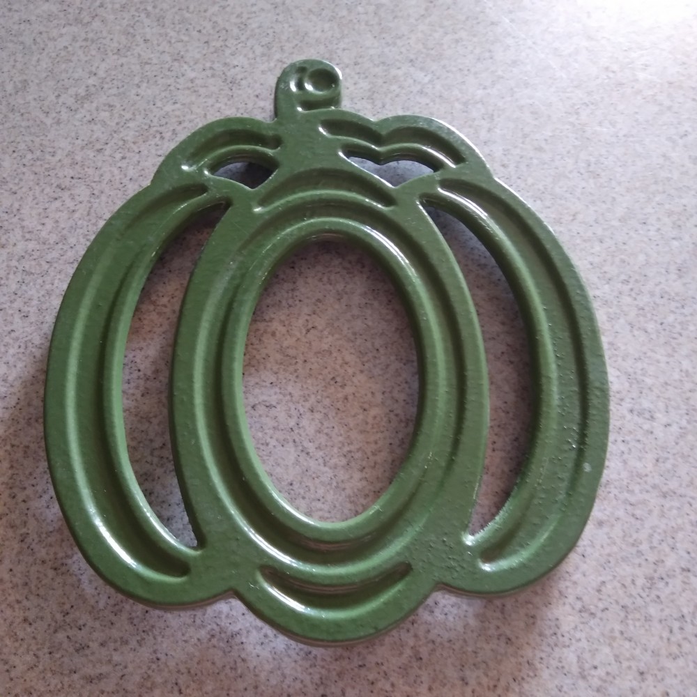Cast Iron Green Pumpkin Trivet