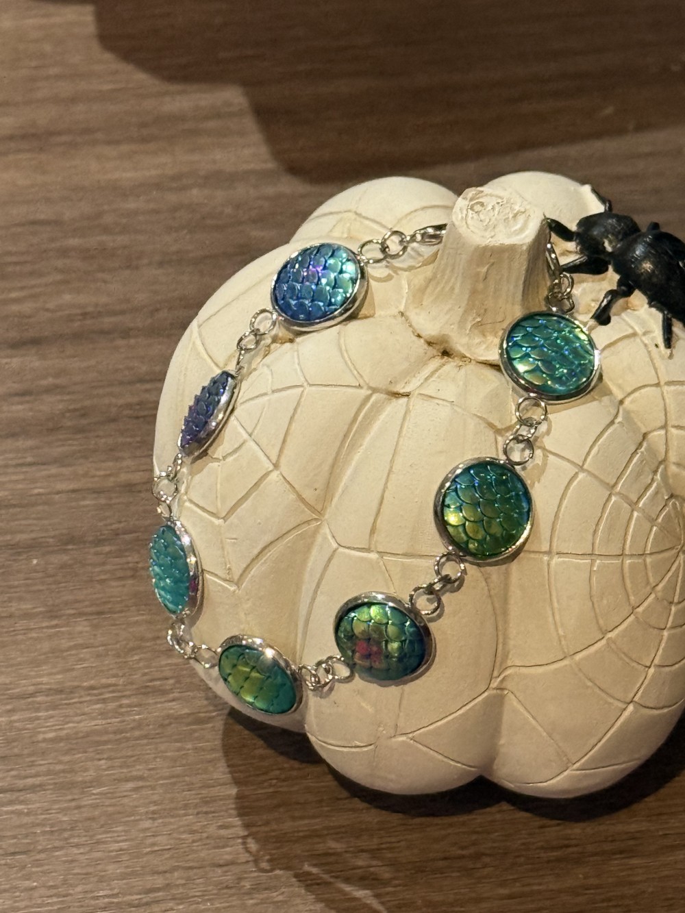 Bracelet Mermaid or Dragon Skin Medallions
