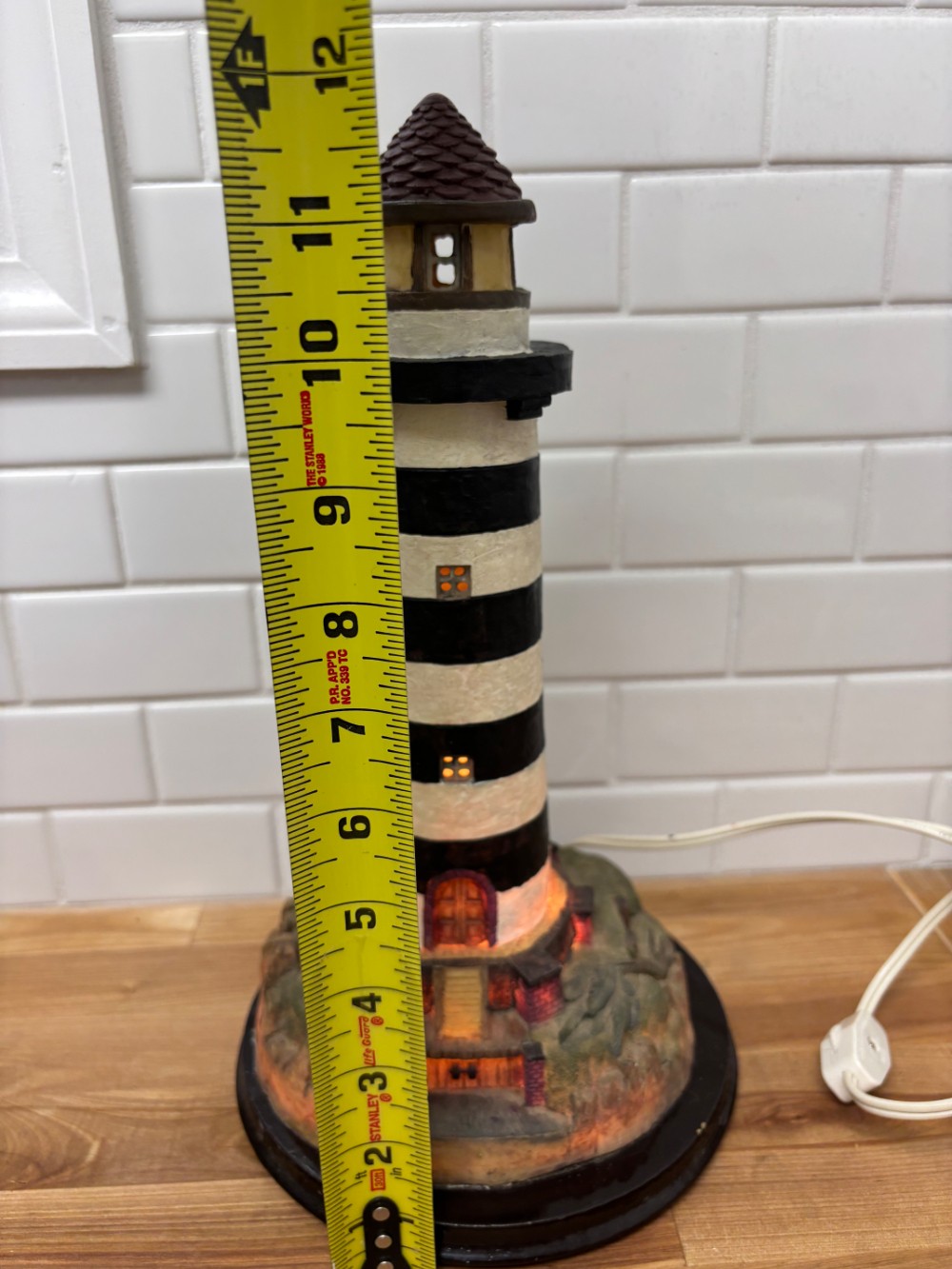 Lighthouse Table Lamp Nautical Coastal Lighted Accent Decor Beach House