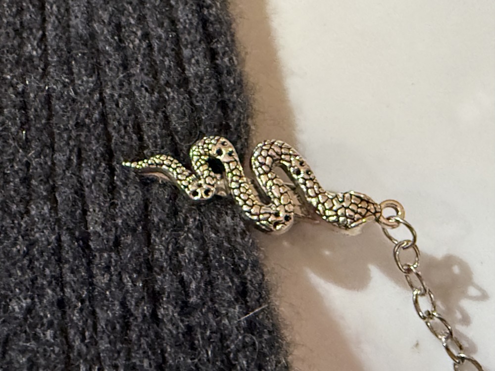 Sweater clips - Serpents, Snakes in Silver, Cloak Clips, Dress Clips