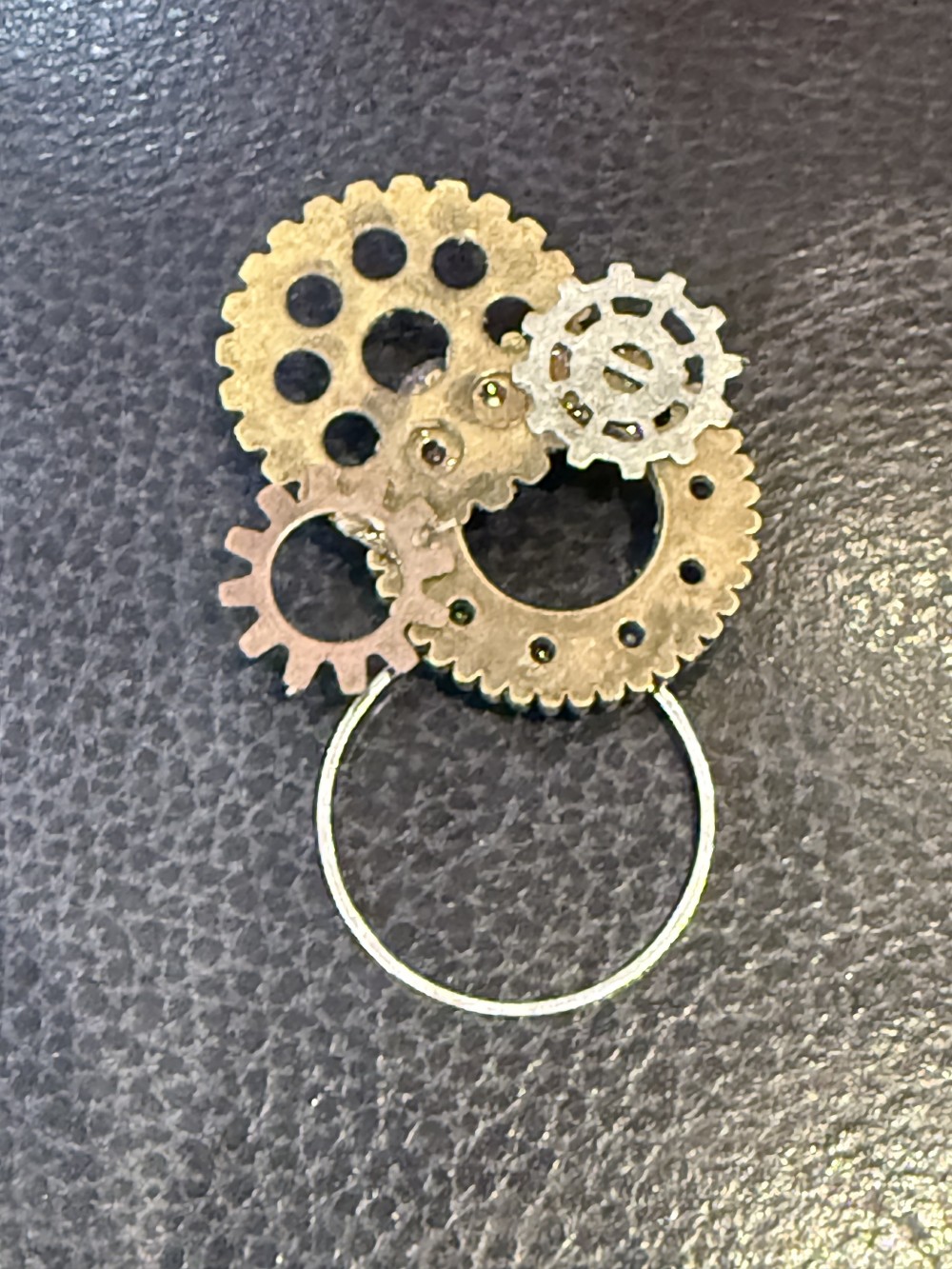 Eyeglass or ID Badge Holder Pin - SteamPunk Gears