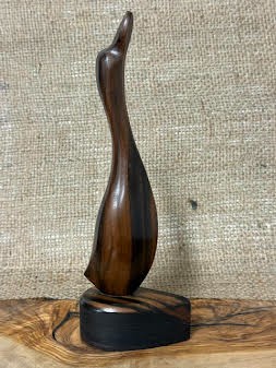 MCM Teak Wood Carved Bird
