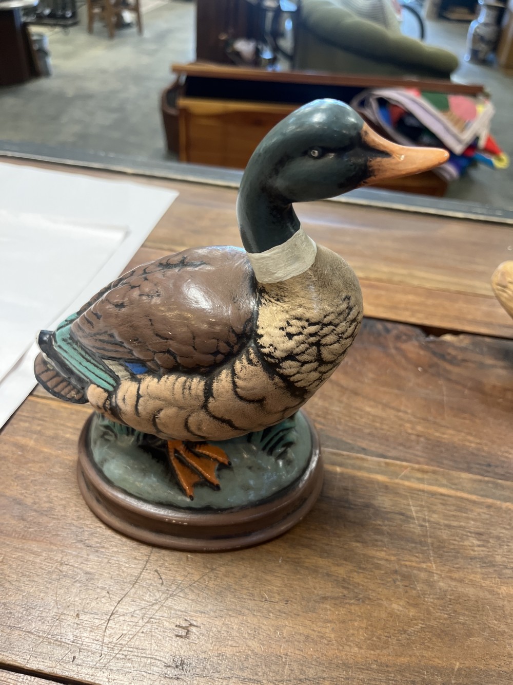 Vtg Drake Mallard Duck figurine