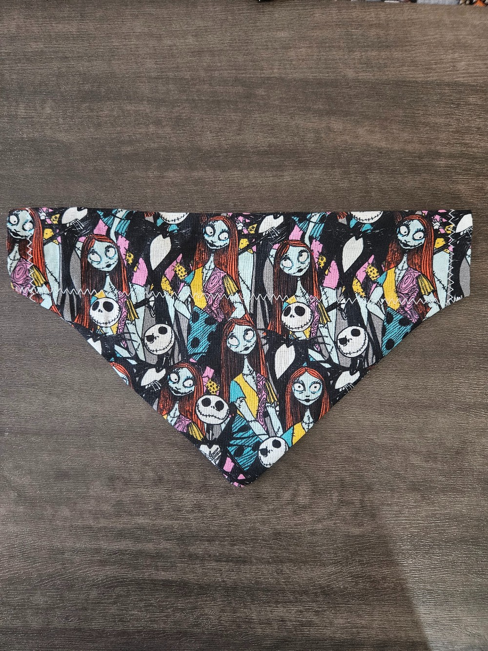 Medium dog bandana jack and sally