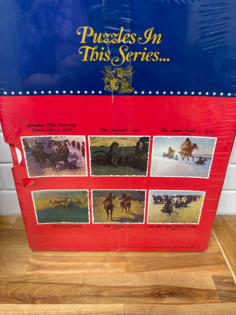 Puzzle Golden Americana The Snow Trail Frederic Remington 1000 Piece Sealed NOS