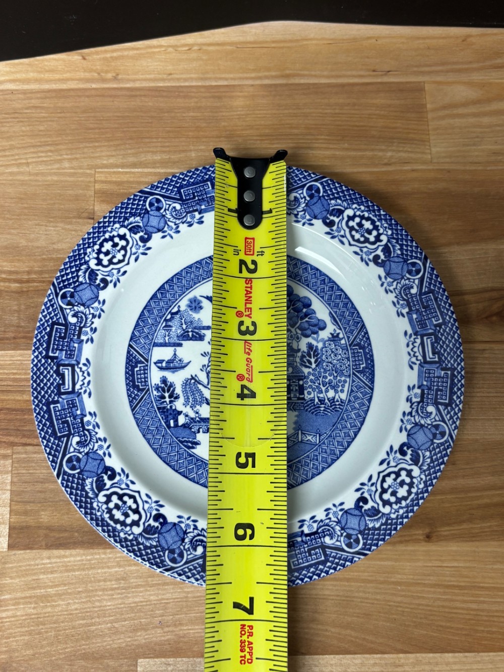 Blue Willow Wood and Sons England Bread Dessert Plate 6.5 Inch Woods Ware