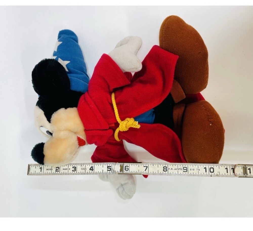 Plush Disney Sorcerer Mickey Mouse Fantasia Wizard Stuffed Animal 10