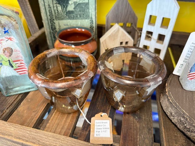 Solid Brass Gatco Co. Votives Glass Brass