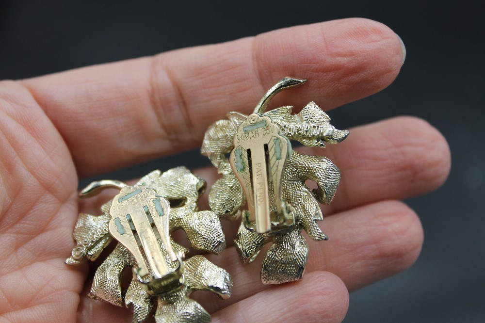 Vtg 1962 Sarah Coventry WINDFALL clip-on earrings