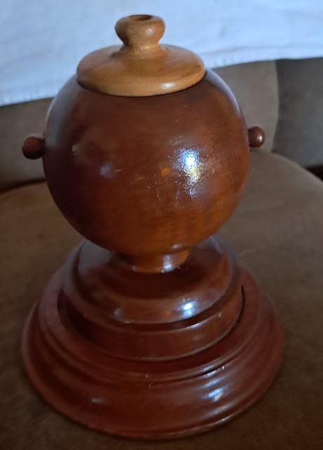 Wood Humidor Lidded Jar