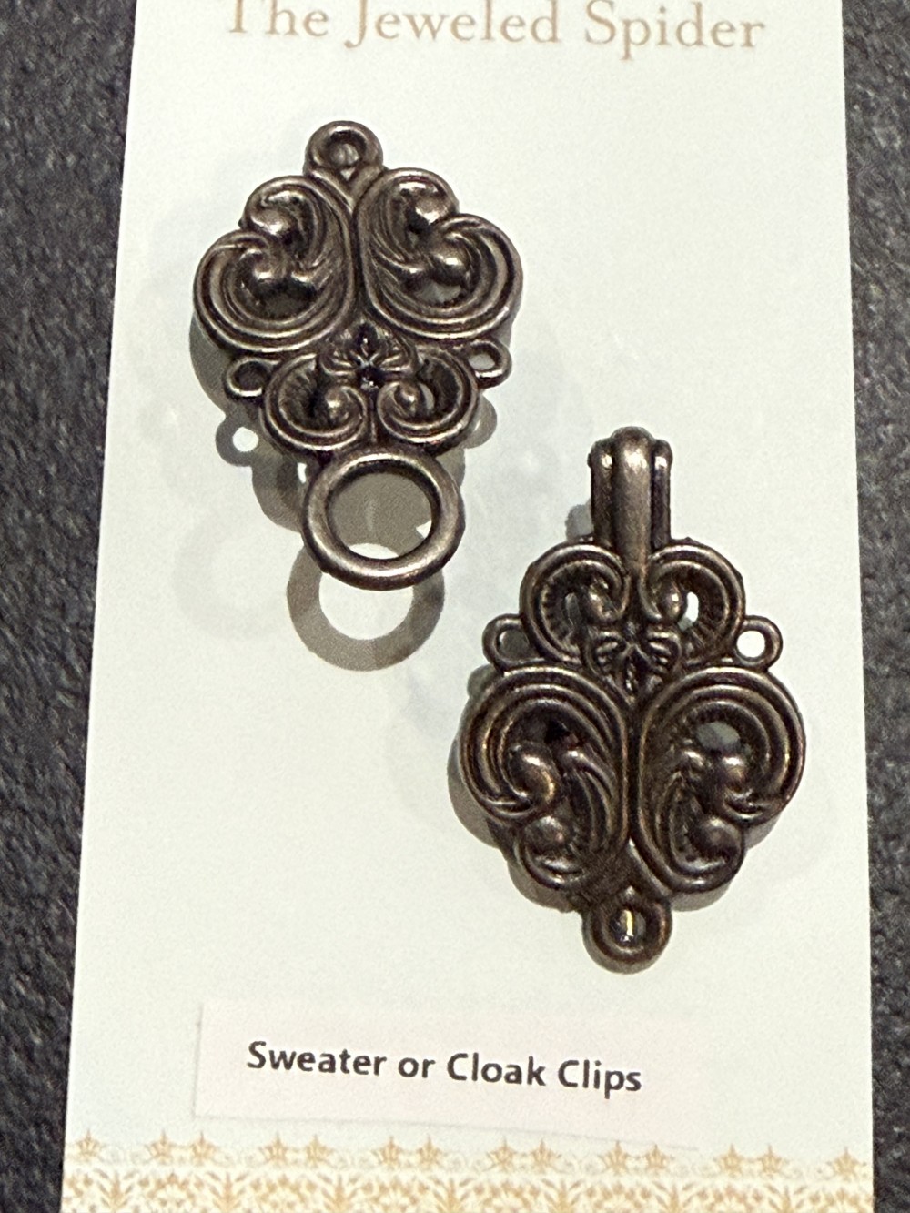 Sweater Clip, Cloak Clip, Dress Clip: Tight Loops