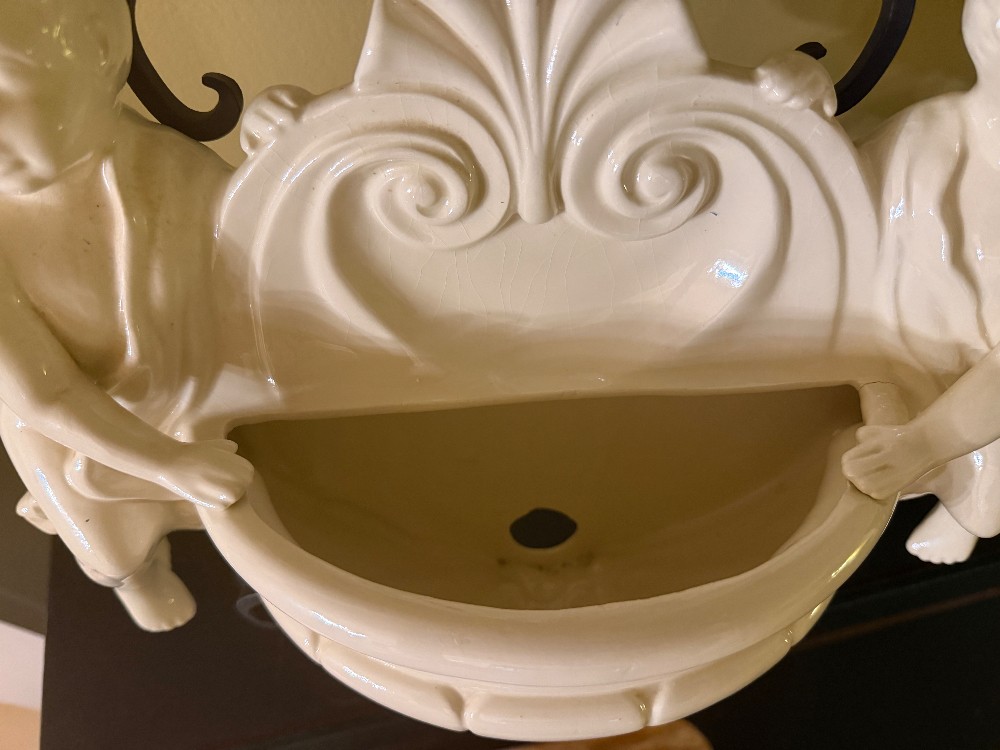 Cherub Ceramic Wall Pocket Planter