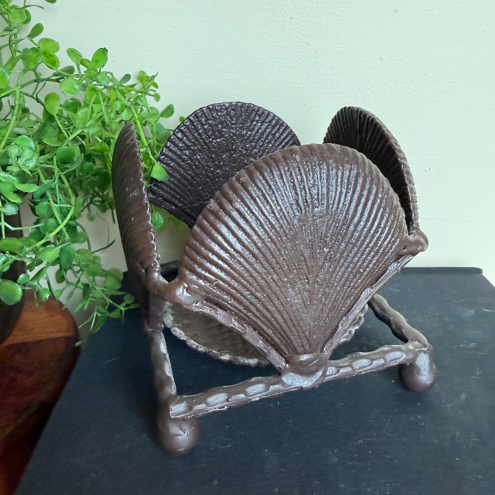 Cast Iron Scallop Shell Candle Holder