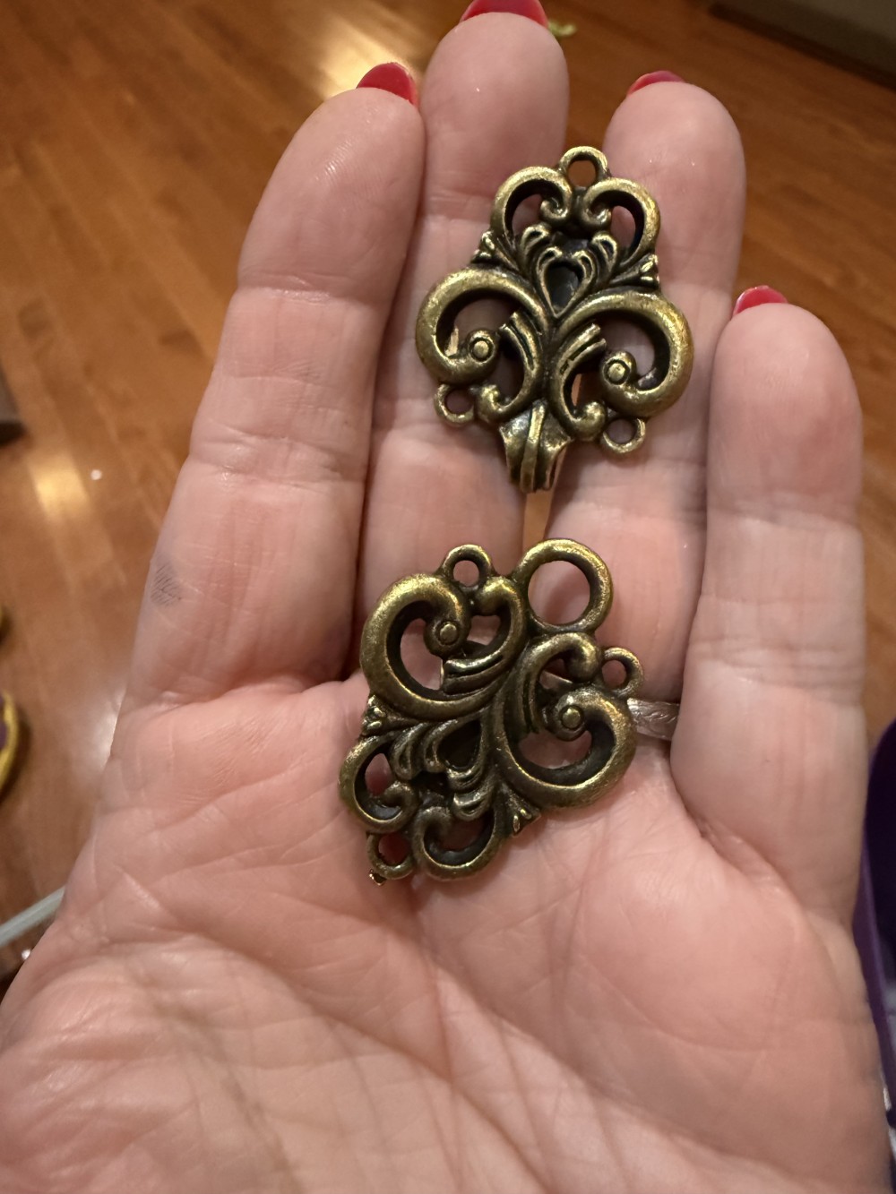 Sweater Clip, Cloak Clip, Dress Clip: Swirls Loops