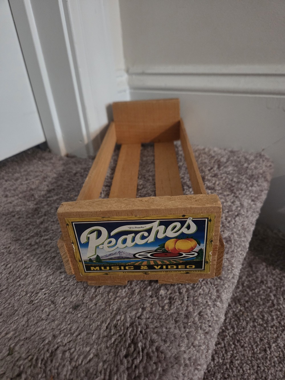Vintage Peaches Cassette Tape Crate