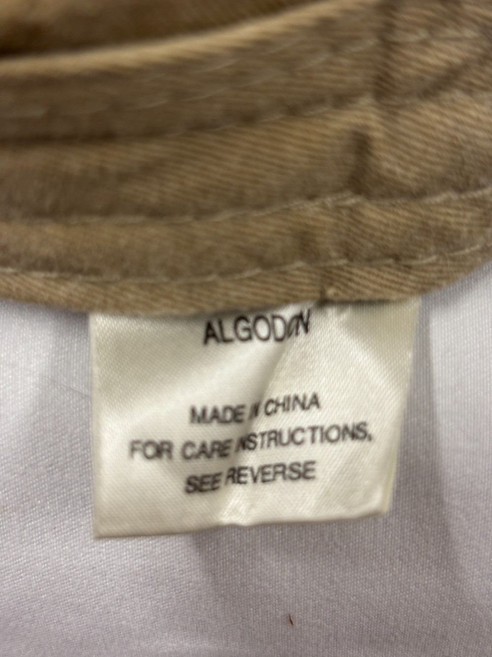 Hat Eco Tech khaki cotton cap w/green bill leather buckle Adams tag