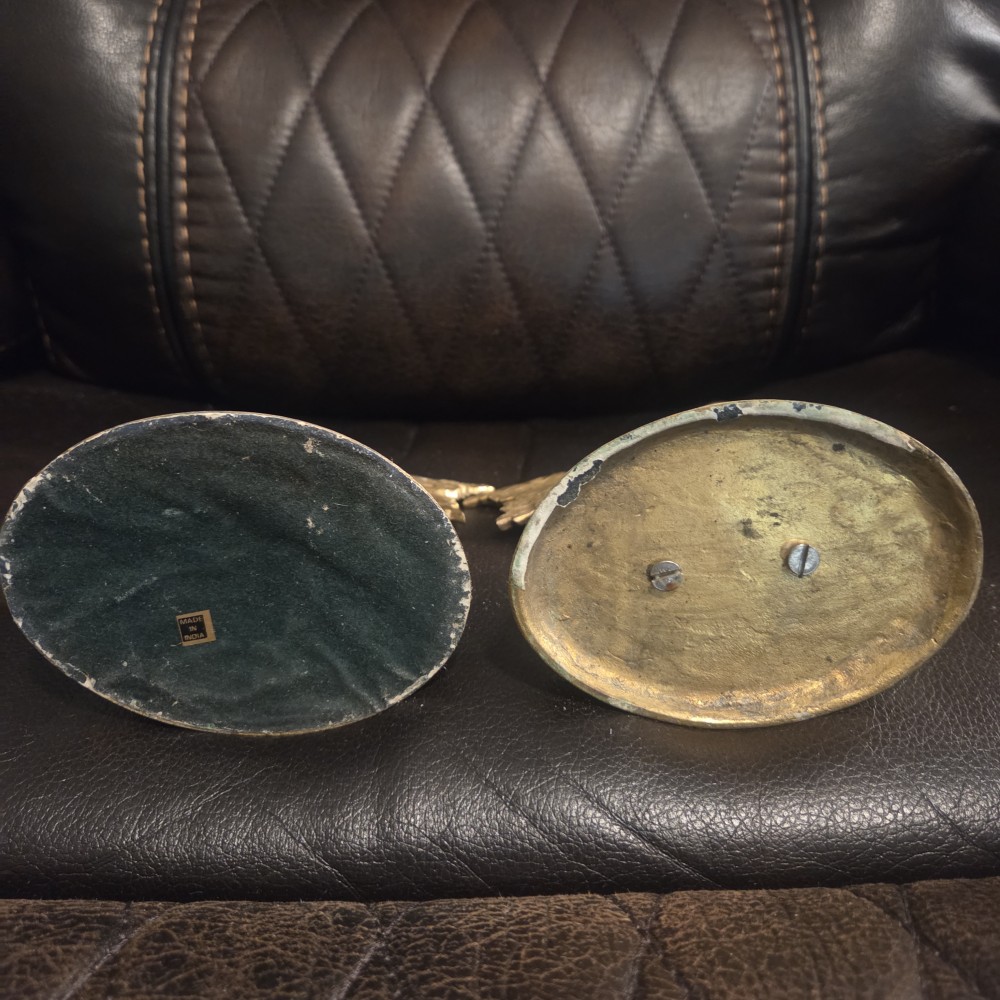 VTG Pair of Brass Angel Candlesticks