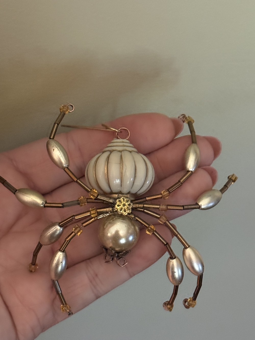 Ornament - Spider - Copper Cream and Gold