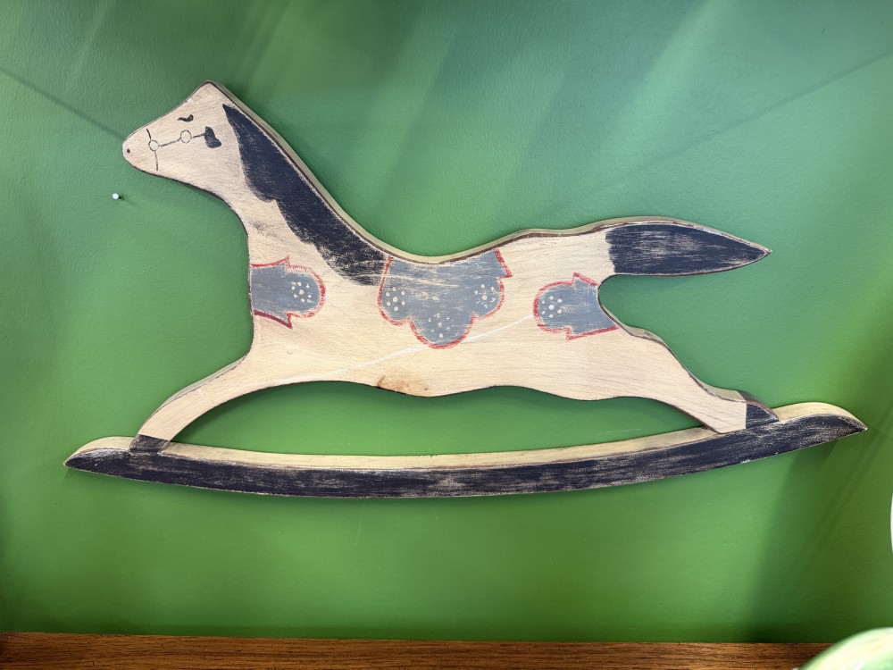 Folk Art Wooden Rocking Horse