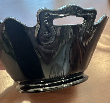 Vtg LE Smith Depression Glass Black Amethyst Bowl