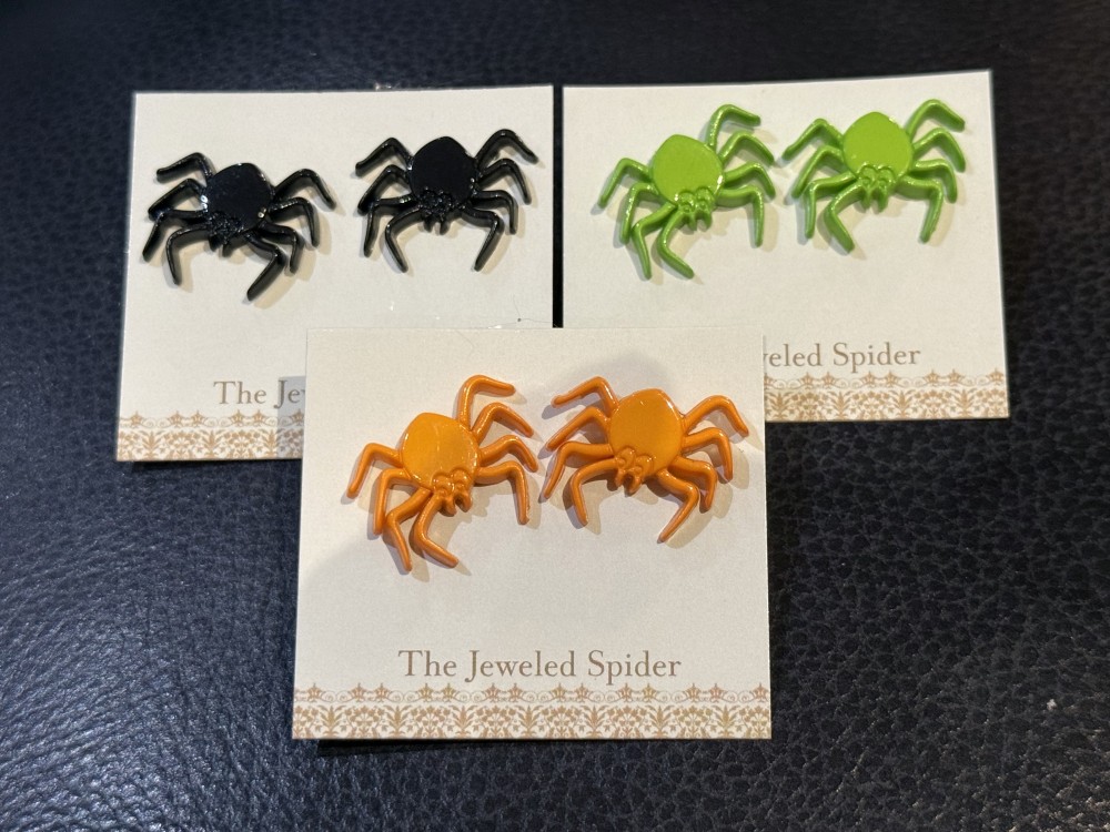 Stud Earrings  - Acrylic Medium Spider Bended Legs