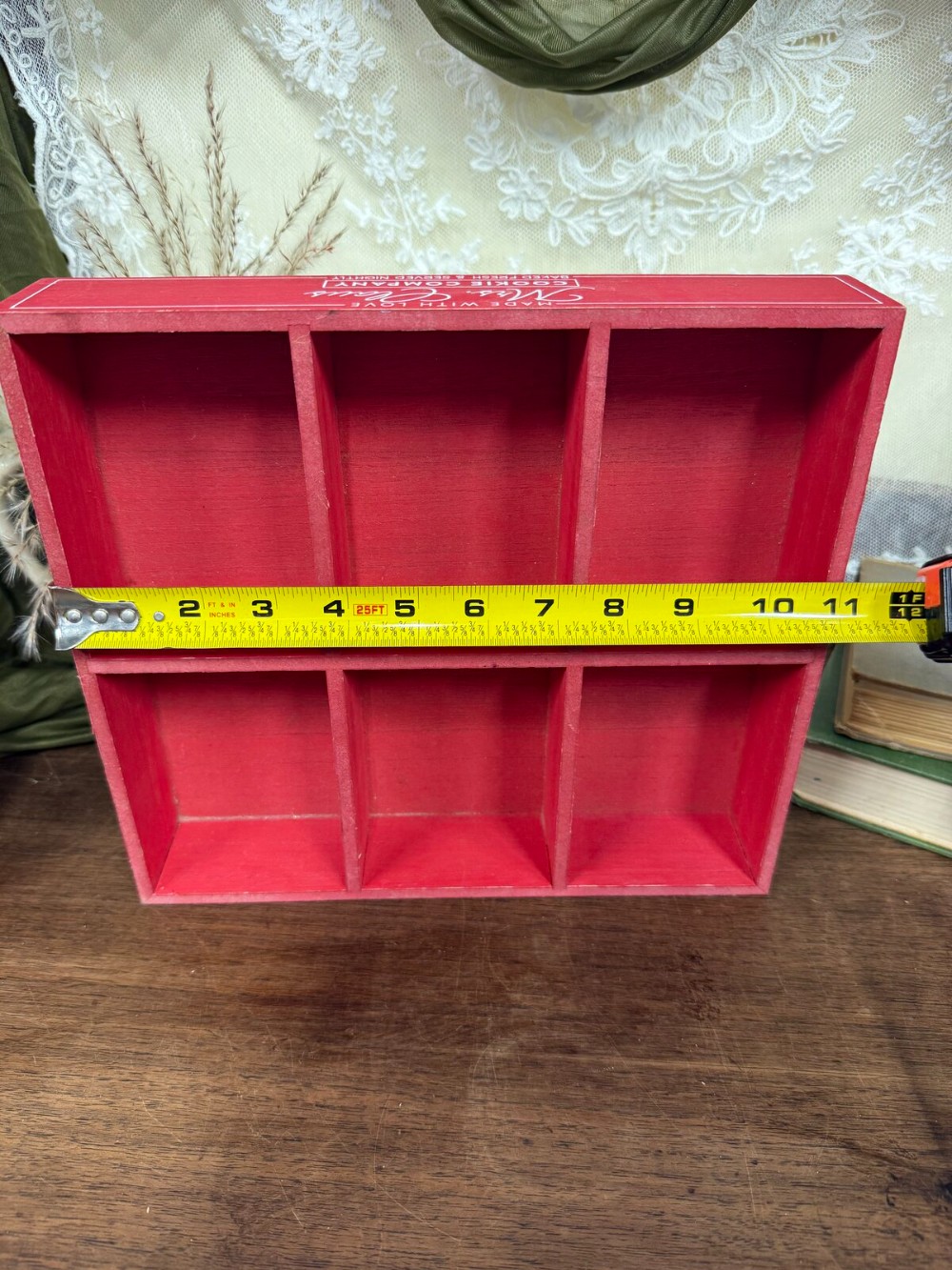 Red Wood Minis Display Shelf Mrs. Claus Cookie Company