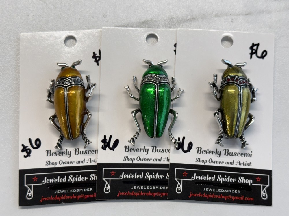 Brooch Pin - Scarab Beetle - Enamel