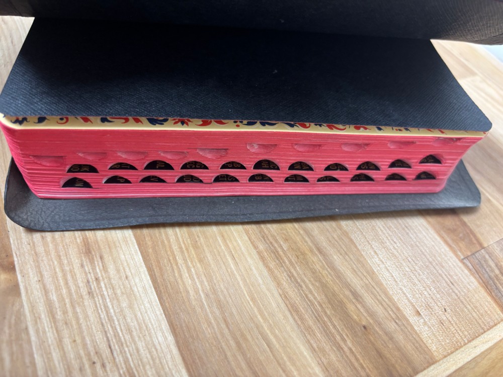 Bible King James Version Holy Bible with Concordance Thumb Indexed Red Edges 1951 Presentation