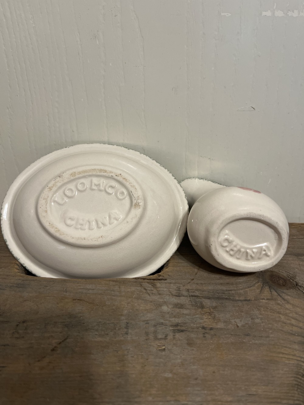 Vtg Loomco mini pitcher/bowl set