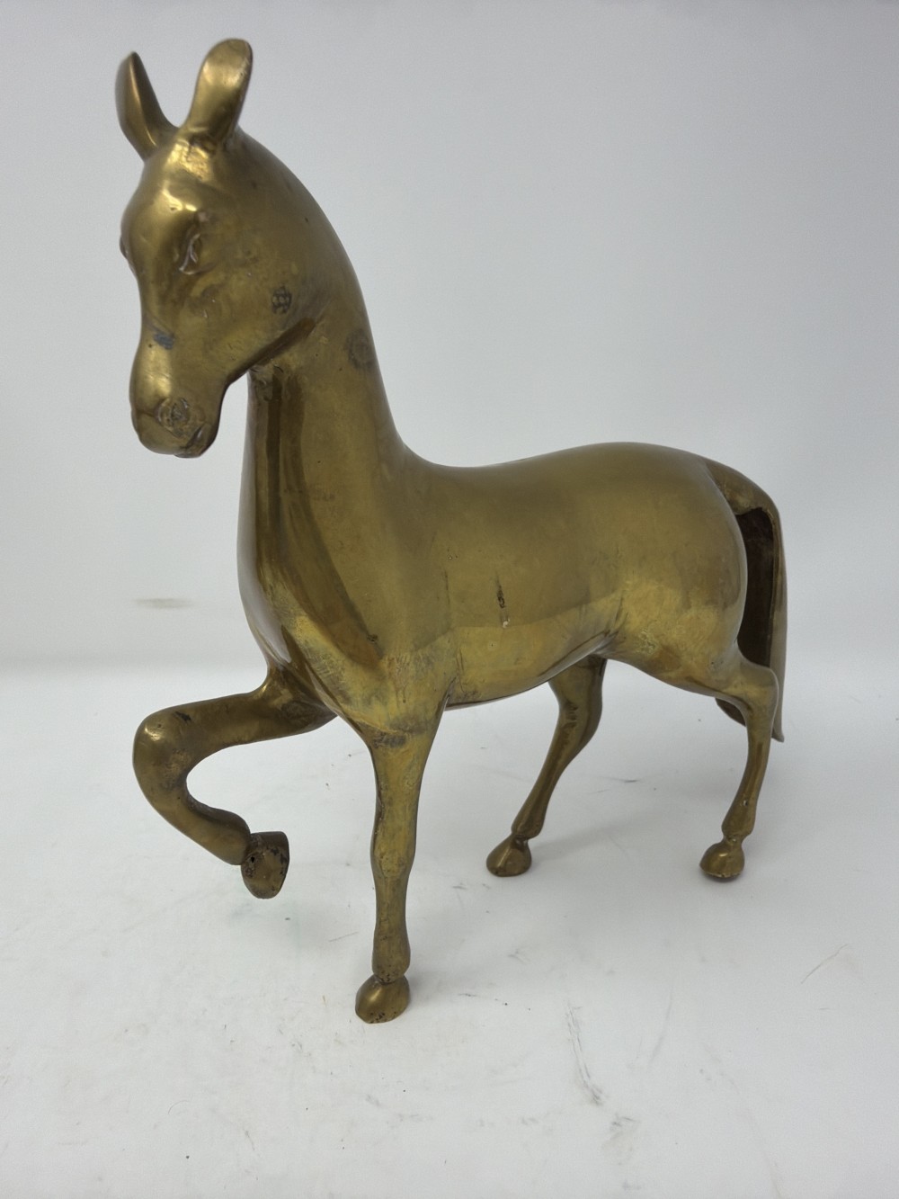 Vintage Brass Prancing Horse