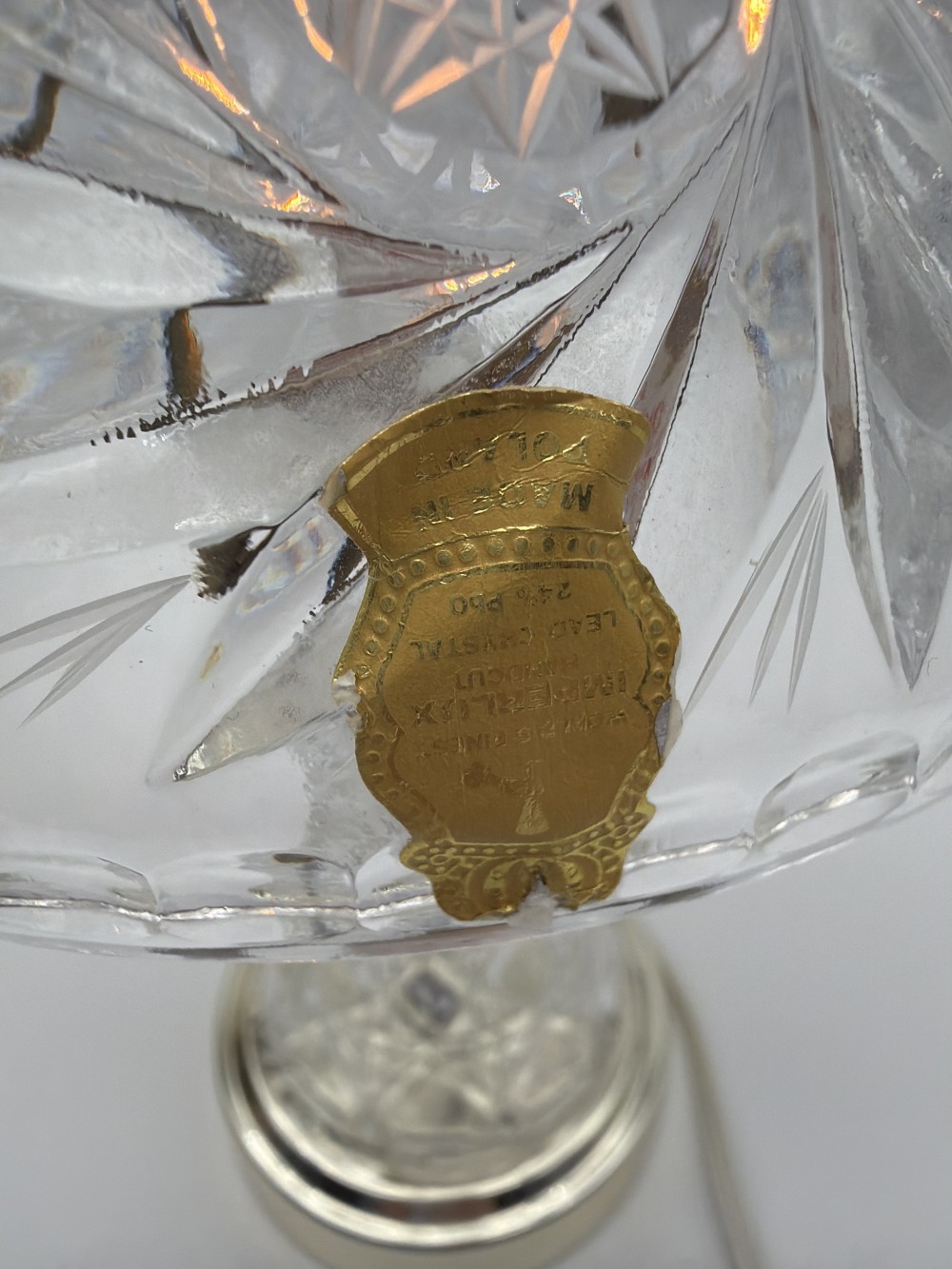 Lead Crystal Boudoir Table Lamp
