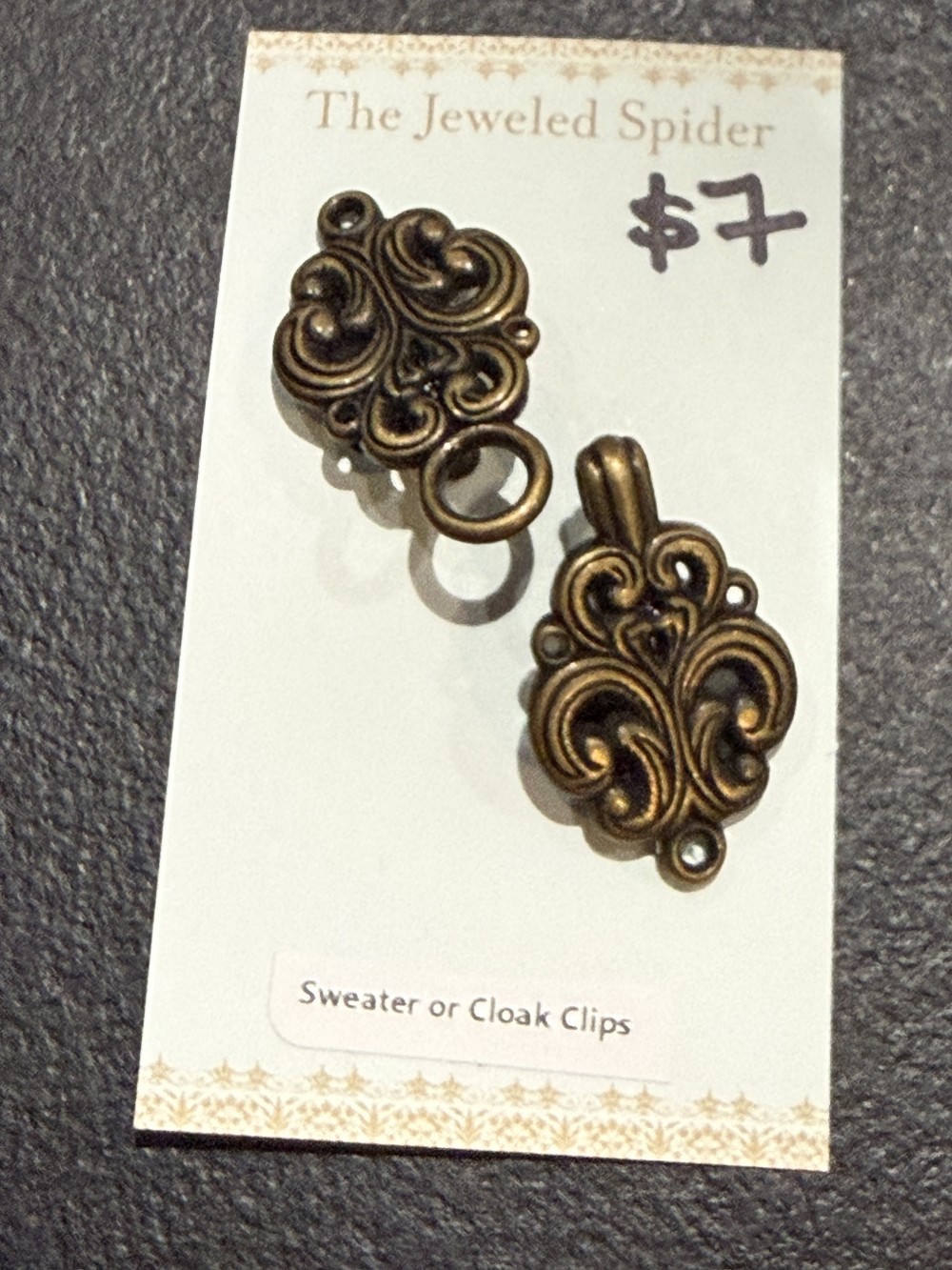 Sweater Clip, Cloak Clip, Dress Clip: Tight Loops