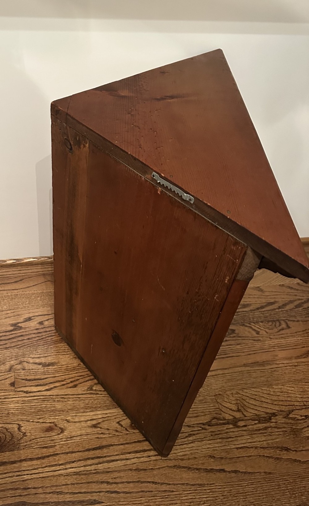 Vintage Rustic Pine Corner Cupboard Wall Hanging