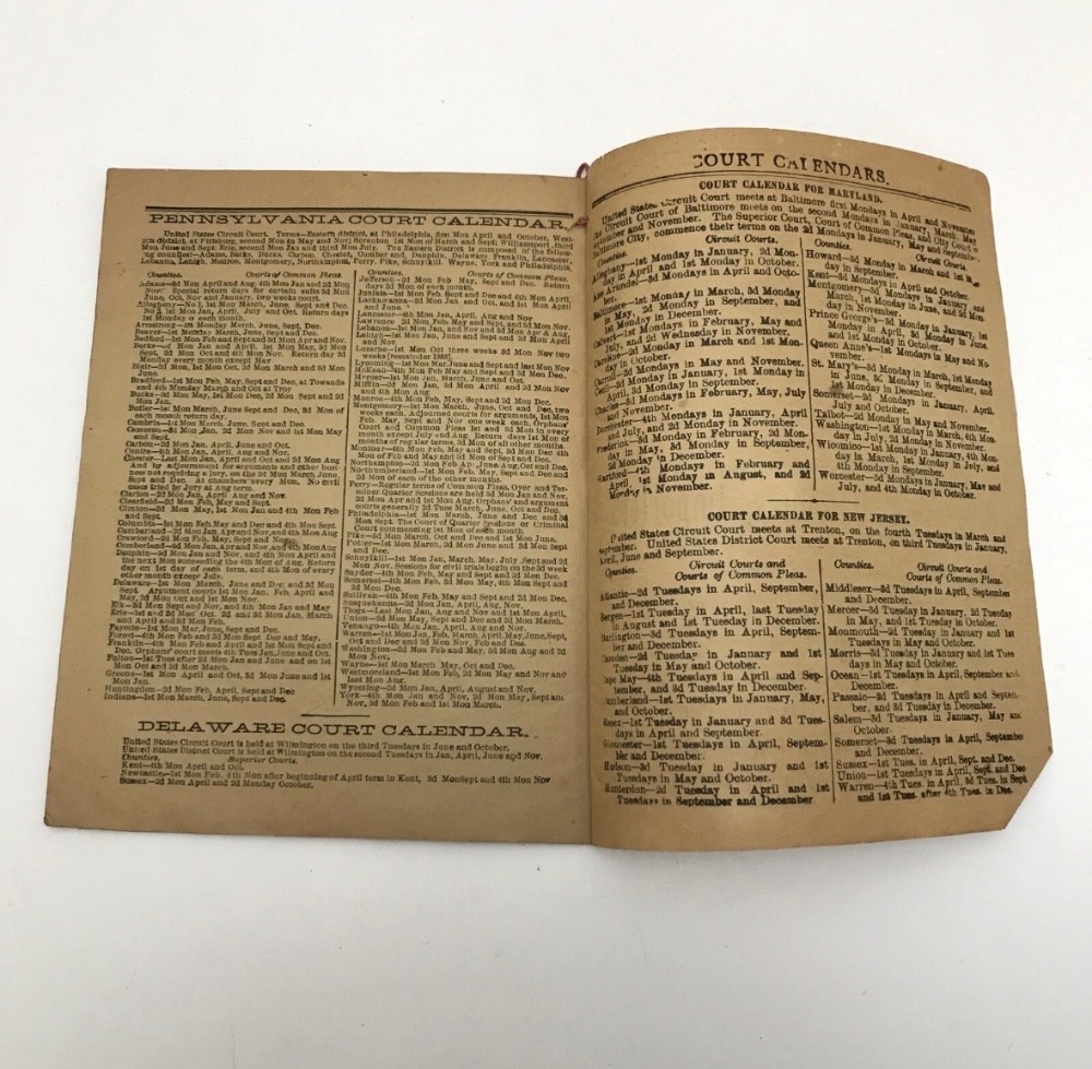 Antique Book Housekeeper's Almanac 1898 Wm H Grevemeyer Philadelphia PA Victorian Household Guide