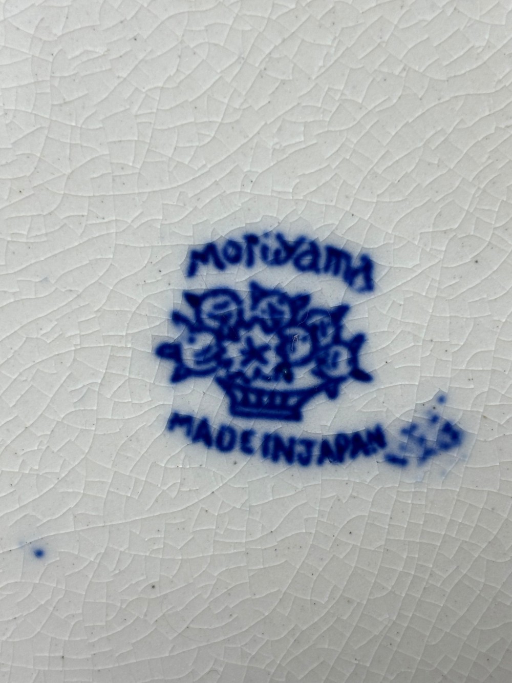 Blue Willow Divided Grill Plate Moriyama Japan 10 Inch