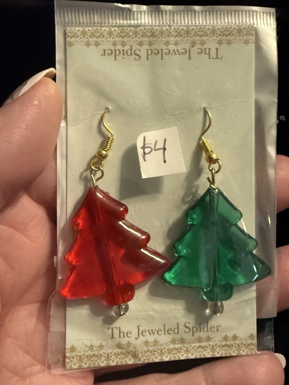 Earrings - Christmas Trees in Acylic