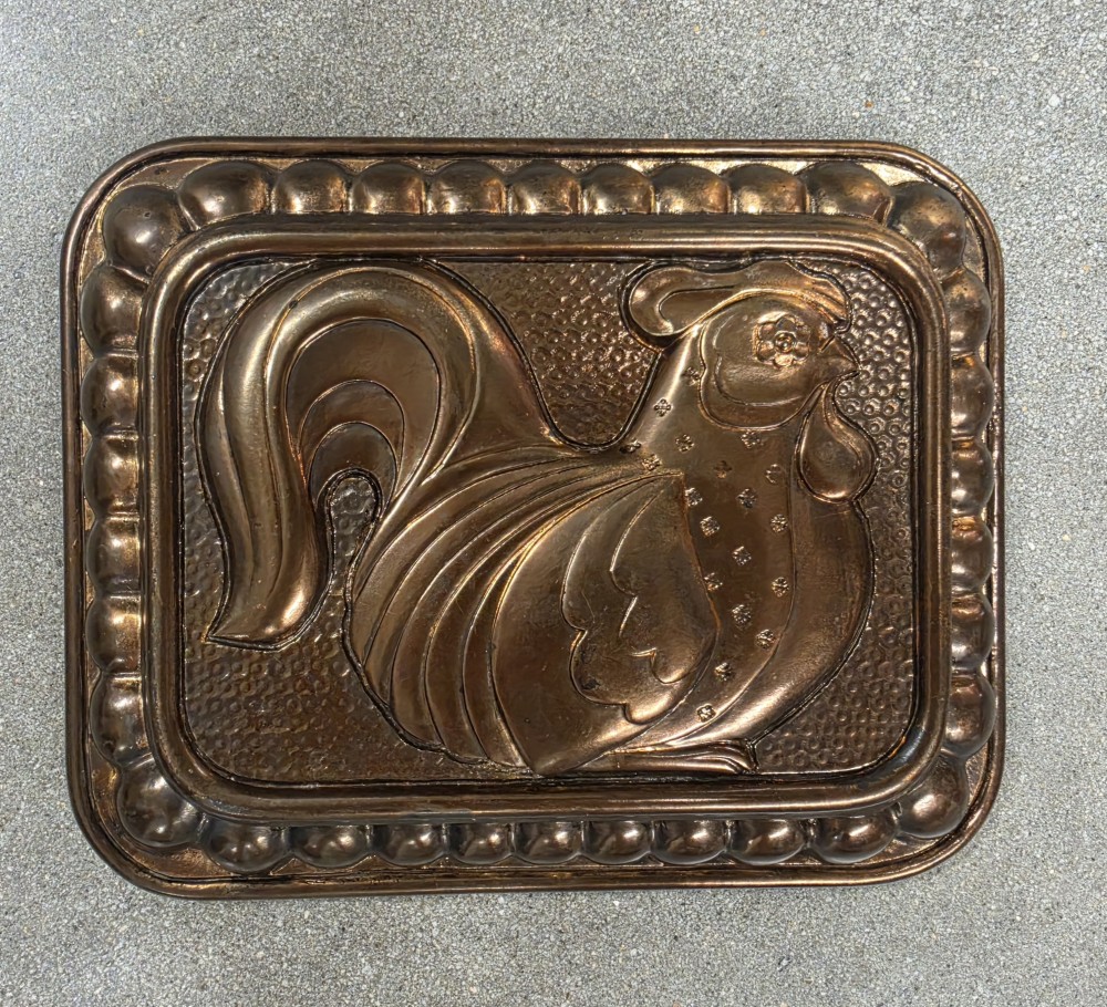 VTG 1982 Homco Resin Copper Look Rooster Mold