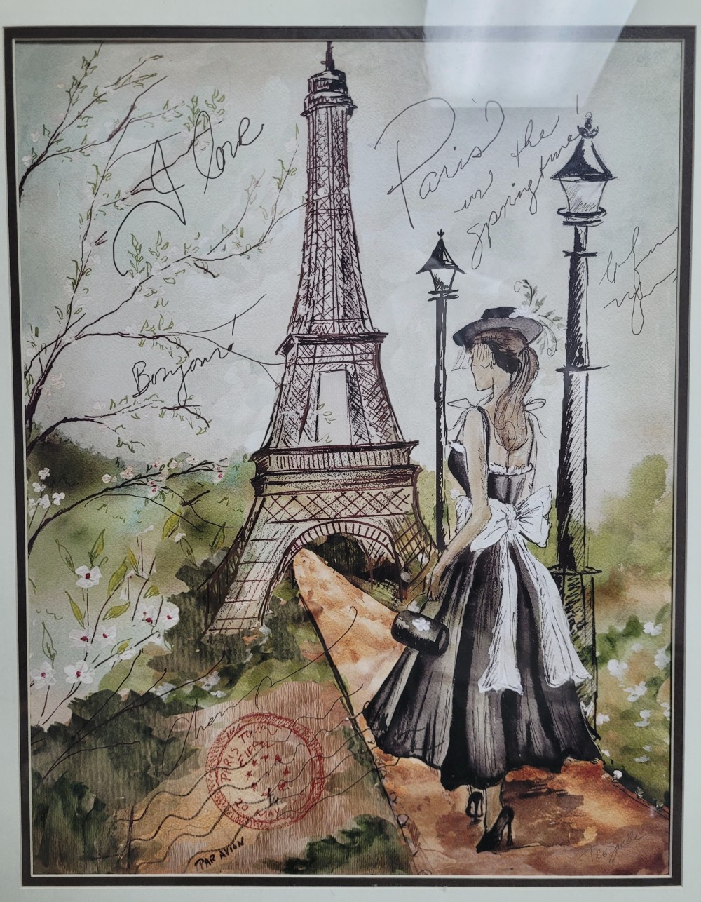 Framed Paris print Eiffel Tower