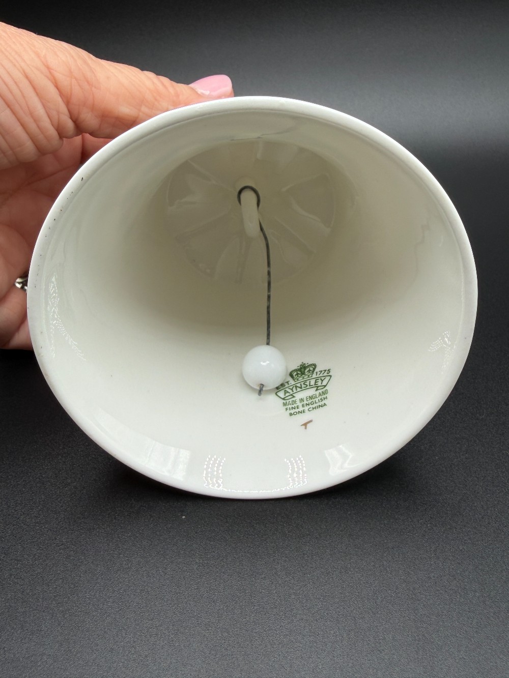 Vintage 1976 Aynsley England Bone China US Bicentennial Bell - George Washington